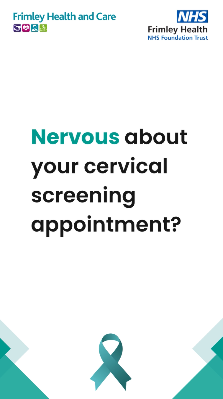 Social media reel 3 'Nervous abut your cervical screening appointment?'